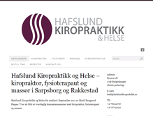 Tablet Screenshot of hafslundkiropraktikk.no